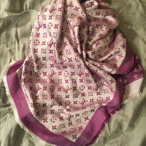 Authentic LOUIS VUITTON LV Monogram Scarf